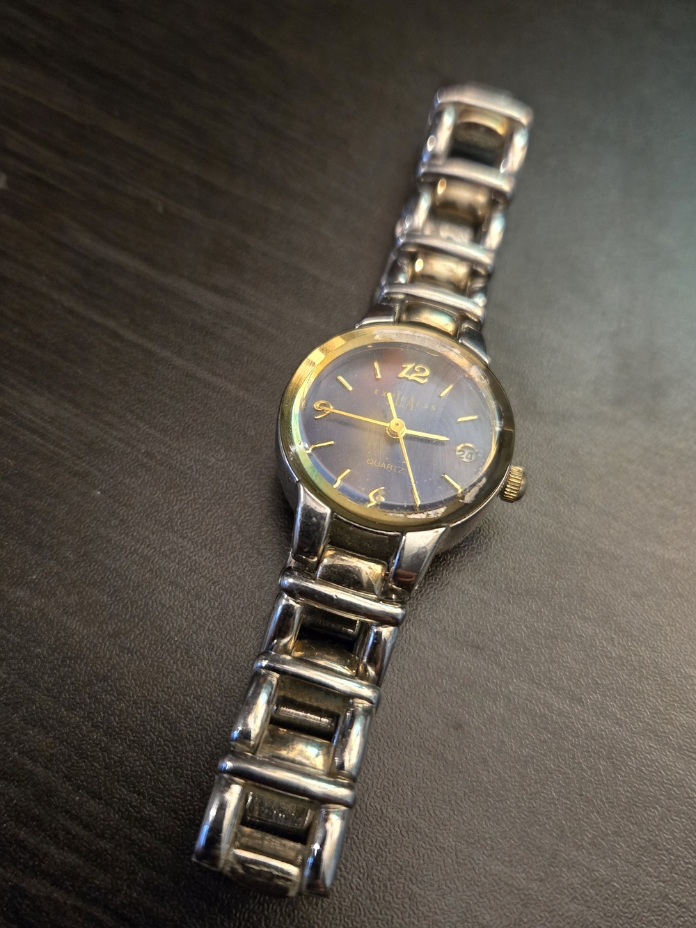 La Express Silver & Gold Tone Ladies Watch Y2K Extra Thick Glass Face